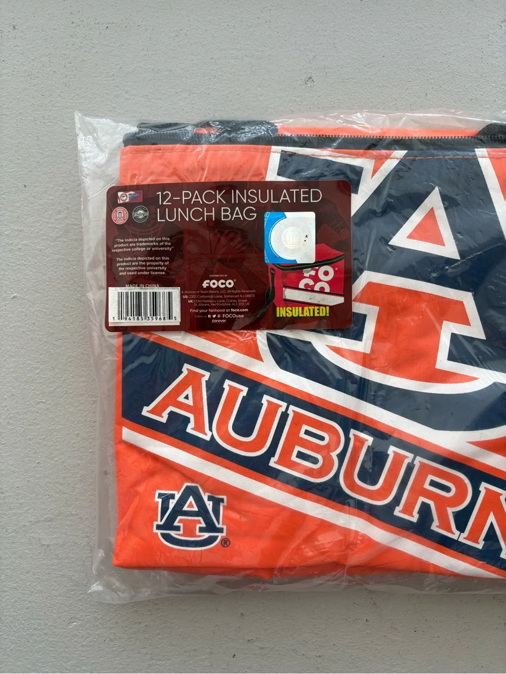 Auburn University Tigers 12-Pack Insulated Lunch Bag